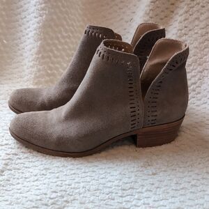 Lucky Brand Gray Suede Ankle Booties